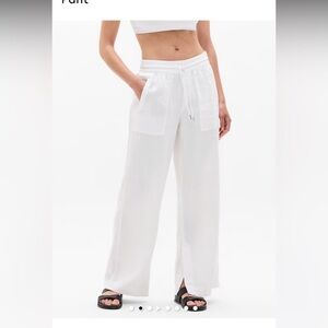 Athleta White Linen Pants
